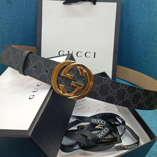 2025 3 Colors Double G Black Leather Belt