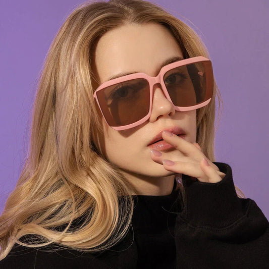 2025 Square frame sunglasses with metal floral decoration