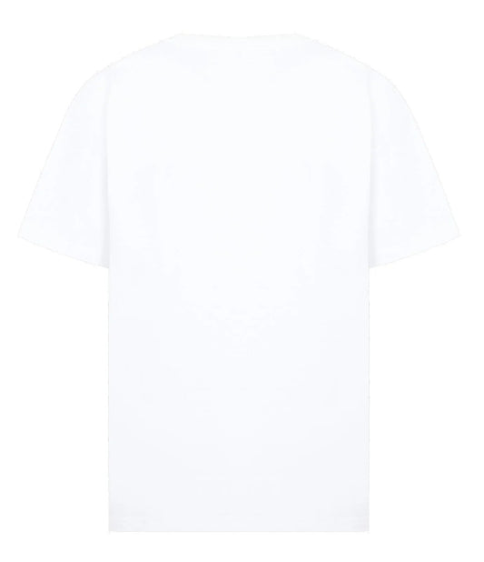 Rectangular Brand Print Crewneck T-Shirt