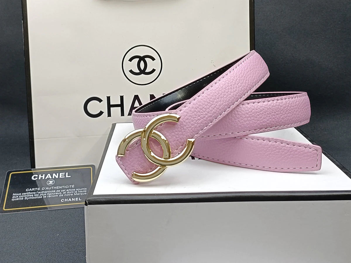 2025 8 Colors  double C multi-color lychee leather belt