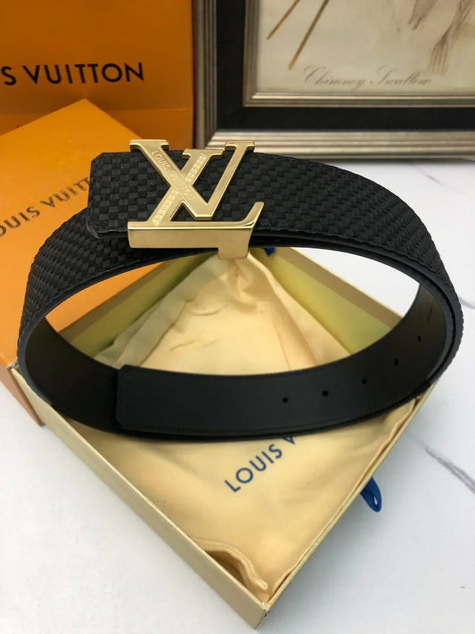 2025 Double-sided cowhide belt with electroplated hardware buckle Width 4.0mm