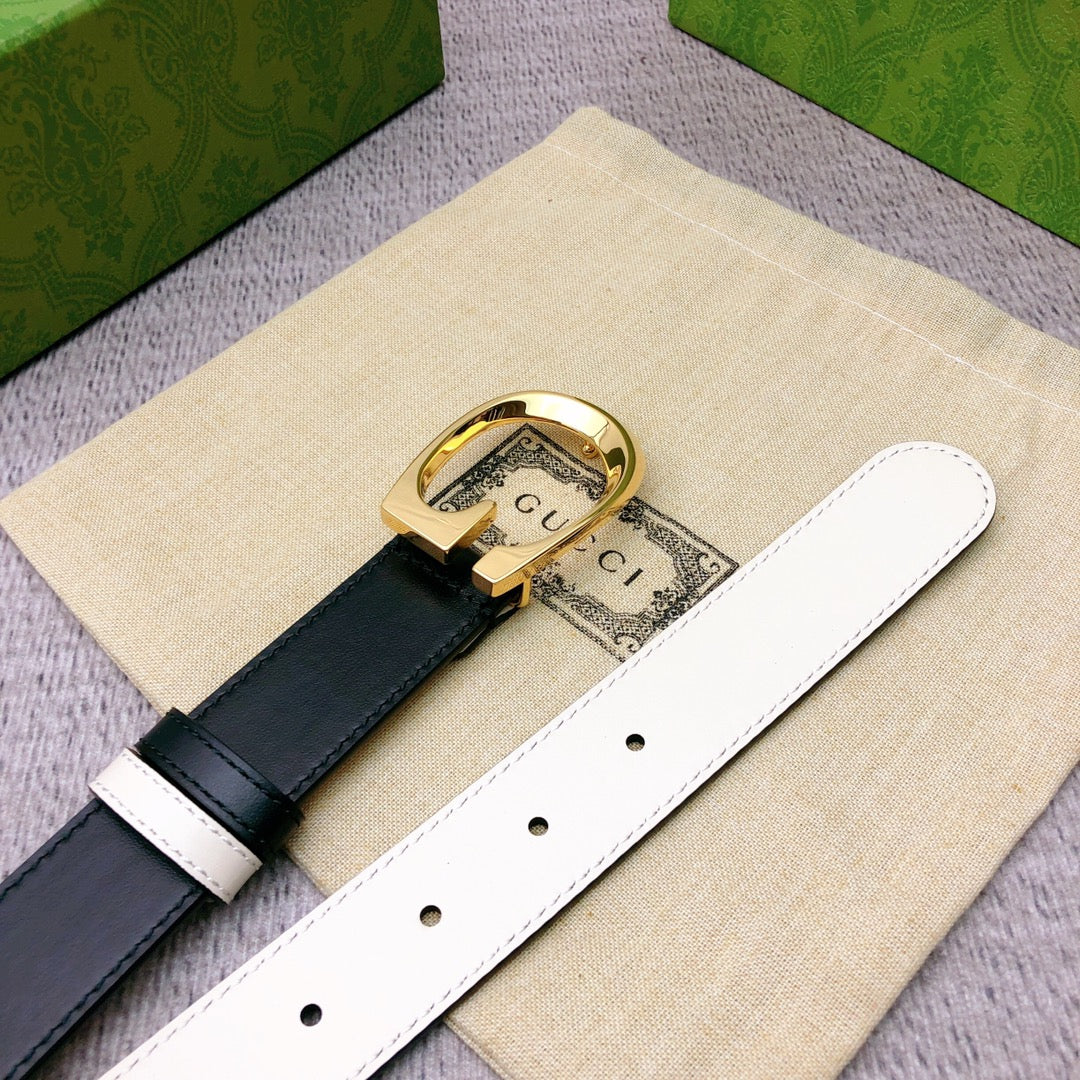 2025 Double-sided top grain cowhide plain belt, width 3.0