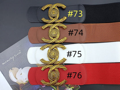 7CM elastic waistband, fashionable metal buckle dress suit jacket decoration belt