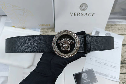 2025 4 Colors  lion head double-sided lychee pattern belt