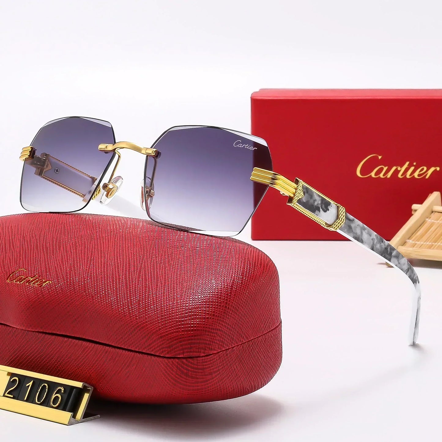 2025 stylish frameless sunglasses 2106