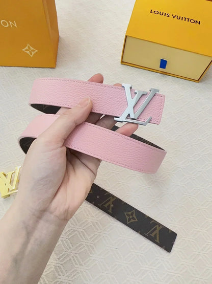 2025 Soft pebbled calfskin belt width 3.0cm