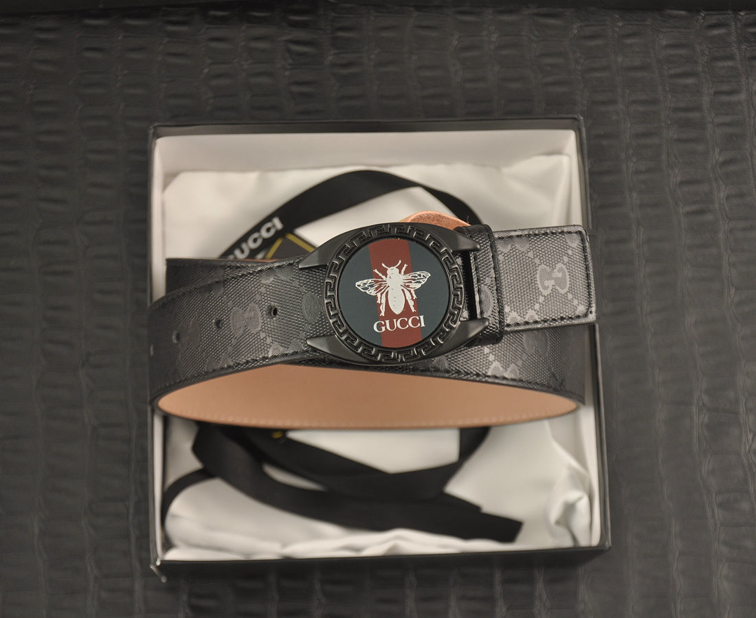 2025 2 Colors  printed letter leather belt