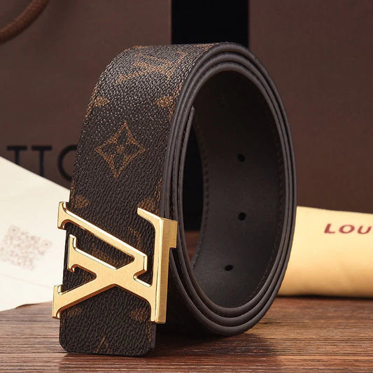 2025 3 Colors  printed letter leather belt