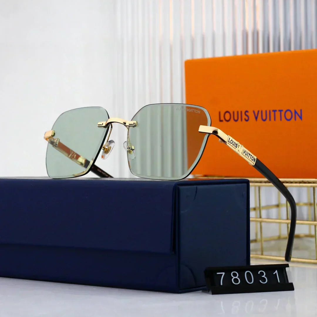 2025 Polygonal rimless cut-edge sunglasses