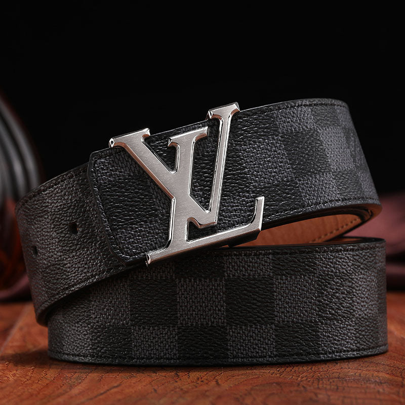 2025 3 Colors  printed letter leather belt