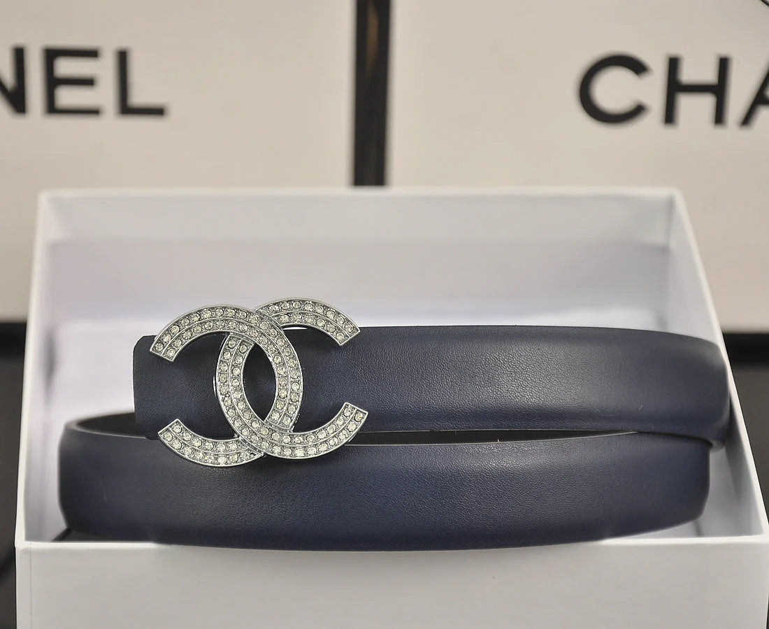 2025 6 color  double C pearl rhinestone belt