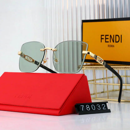 2025 Polygonal rimless cut-edge sunglasses