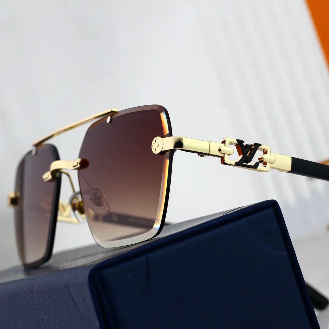 2025 Metal polygonal large frame sunglasses