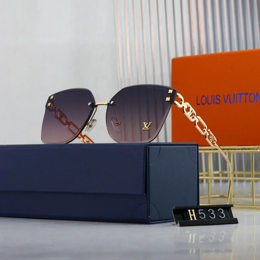 2025 Square frameless retro sunglasses