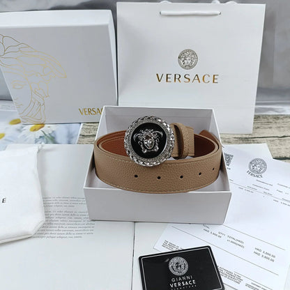 2025 4 Colors  lion head double-sided lychee pattern belt