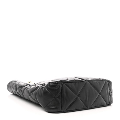 2025 Bag Lambskin Quilted CC 19 Shopping Bag Black