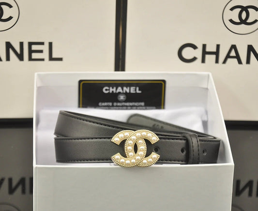 2025 4 Colors fashion double C pearl belt