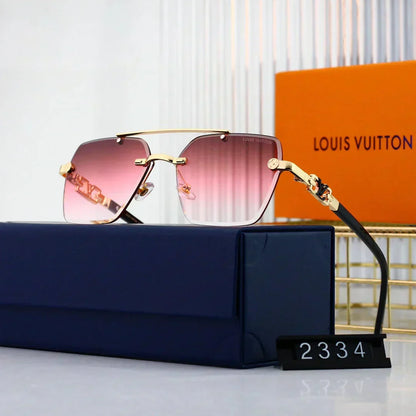 2025 Metal polygonal large frame sunglasses