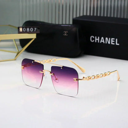 2025 Fashionable watermark metal frame sunglasses H0807