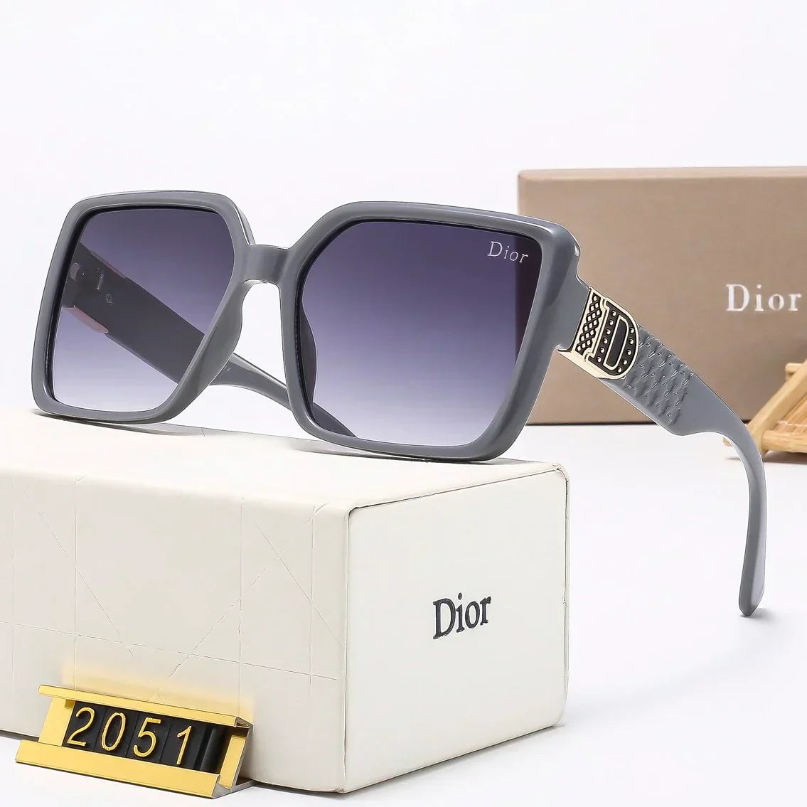 2025 Trendy square frame sun protection sunglasses