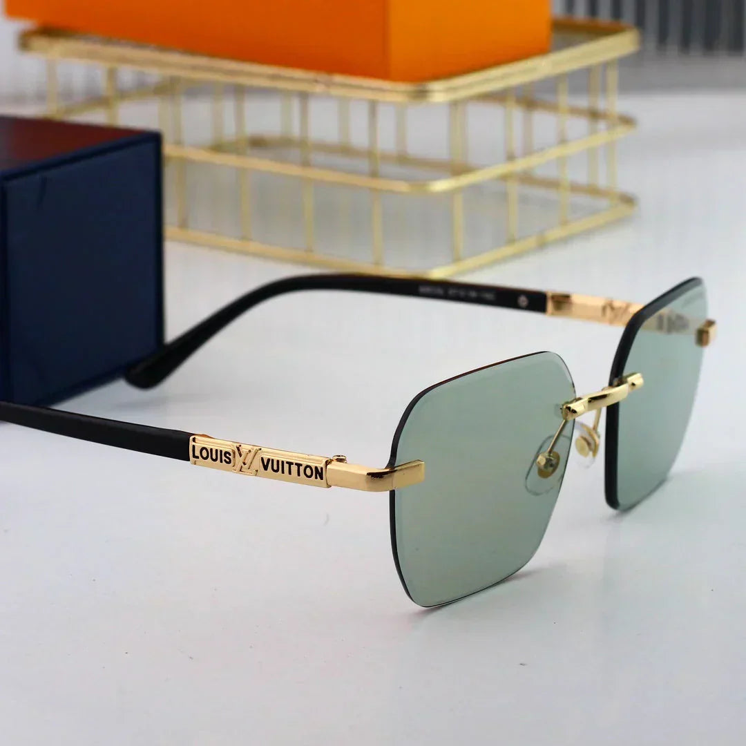 2025 Polygonal rimless cut-edge sunglasses