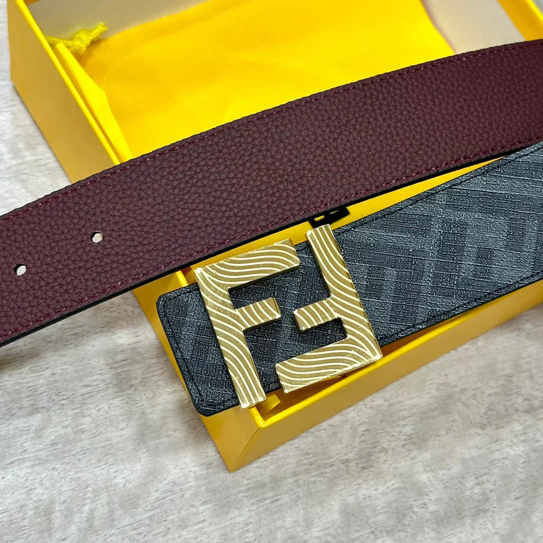 2025 Double ring reversible enamel metal belt width 4.0CM