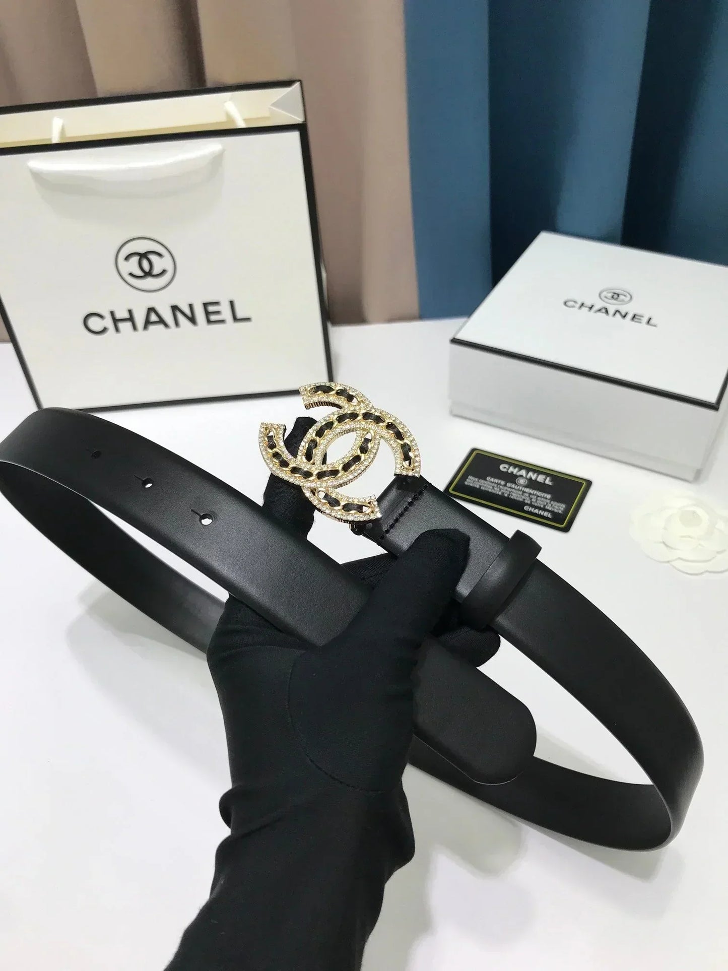 2025 belt Calfskin metal letter buckle belt, width 3.0mm