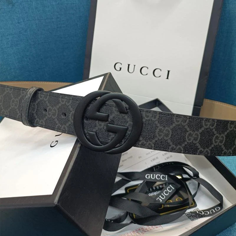 2025 3 Colors  Double G Black Leather Belt