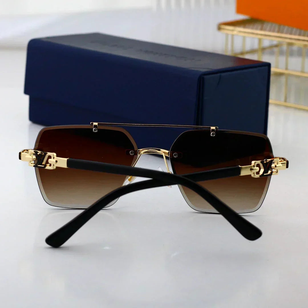 2025 Metal polygonal large frame sunglasses