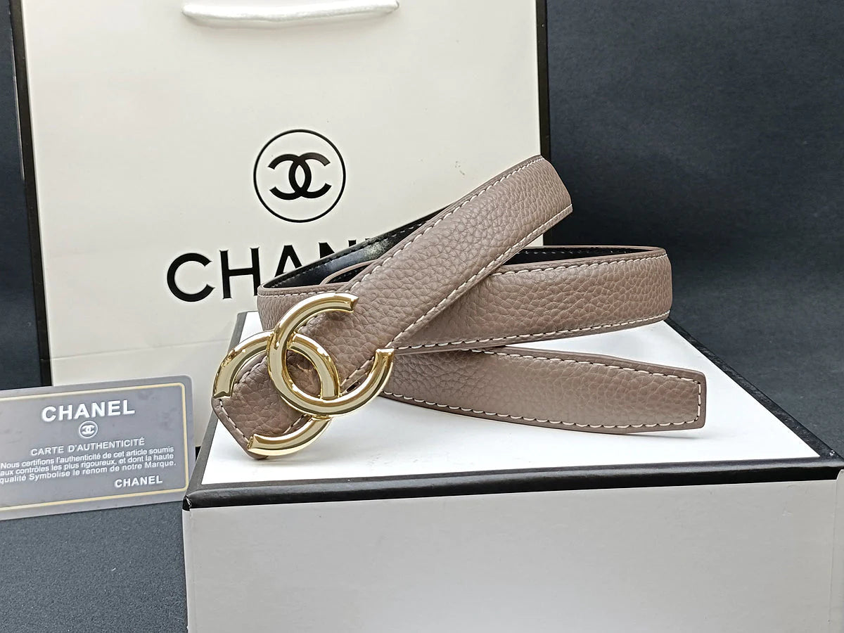 2025 8 Colors  double C multi-color lychee leather belt