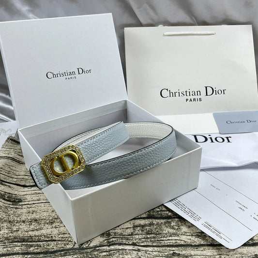 2025 6 Colors  rhinestone lychee pattern double-sided belt