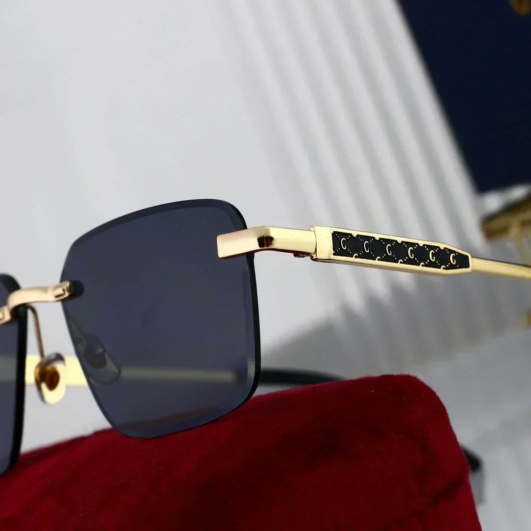 2025 Polygonal rimless cut-edge sunglasses