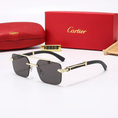 2025 Frameless leopard sunglasses 2115