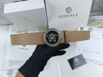 2025 4 Colors   lion head double-sided lychee pattern belt