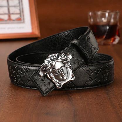 2025 Medusa 3 Colors printed letter leather belt