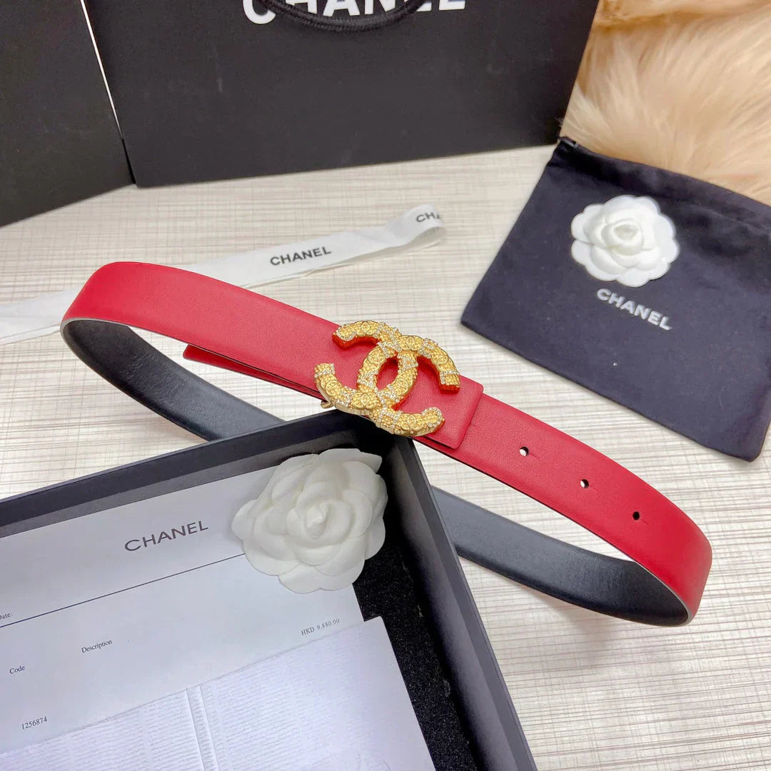 2025 Double-sided imported top layer calfskin plain weave belt Classic brick inlaid