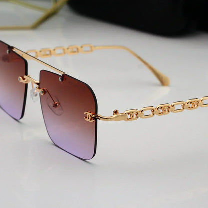 2025 Fashionable watermark metal frame sunglasses H0807