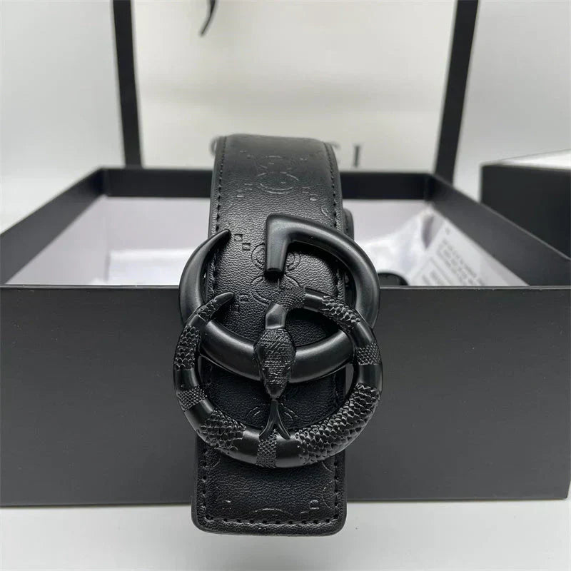 2025 Printed Letter Leather Belt