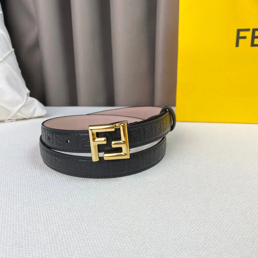 2025 2.0cm Women's New Belts Thin Belts with Rings and FF Buckles