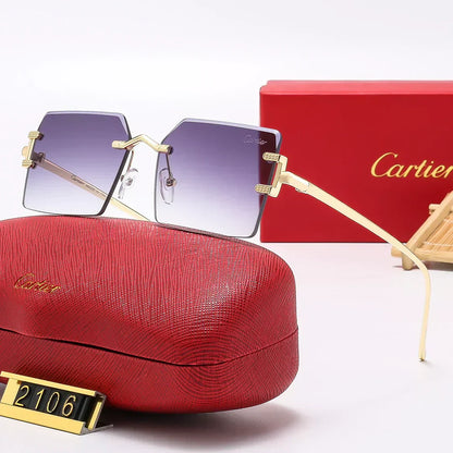 2025 Square stylish frameless sunglasses 2106