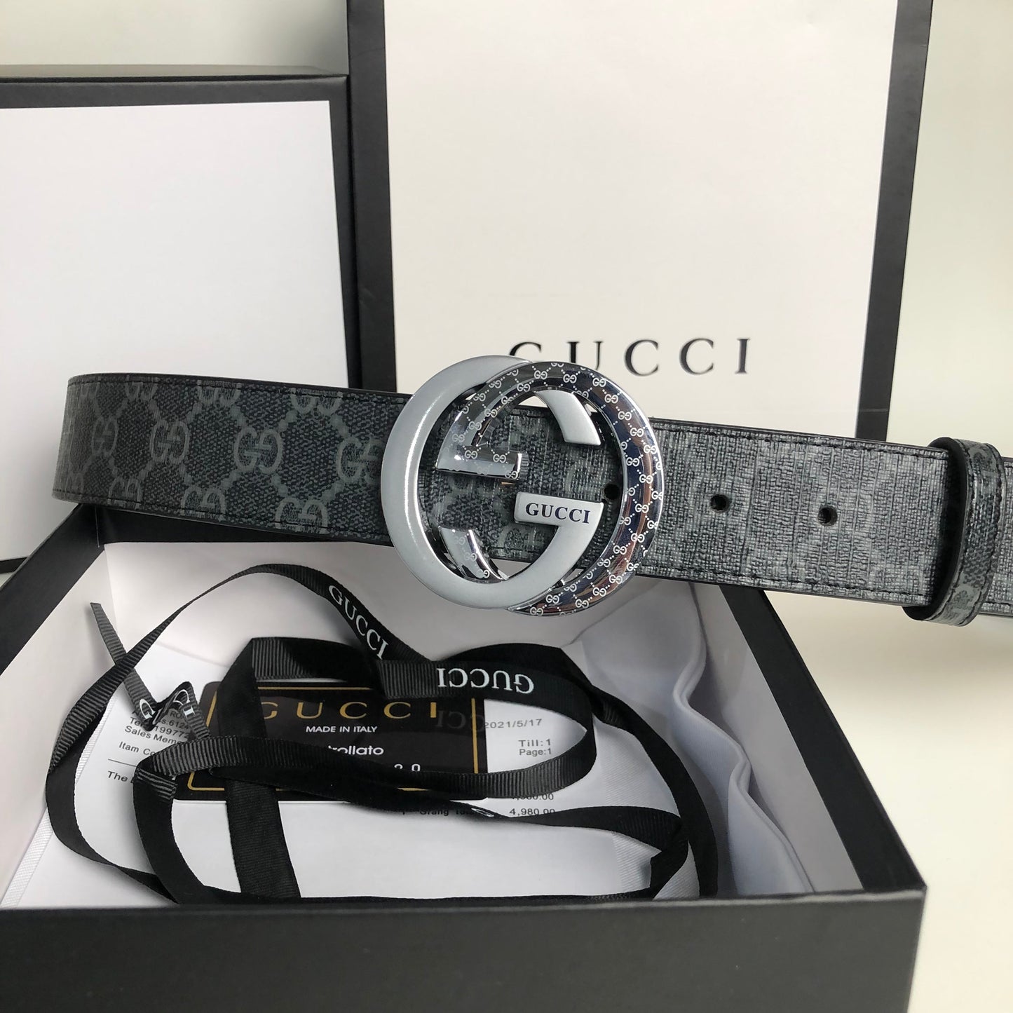 2025 3 Colors  printed letter leather belt