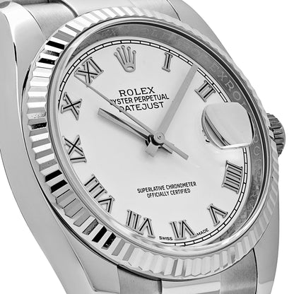 2025 Watch Datejust 116234  Stainless Steel and  White Gold White Dial (2018)