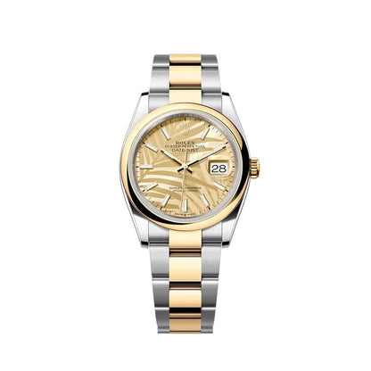 2025 Watch Datejust 126203 Two-Toned Yellow Gold Stainless Steel Palm Motif Dial (2022)