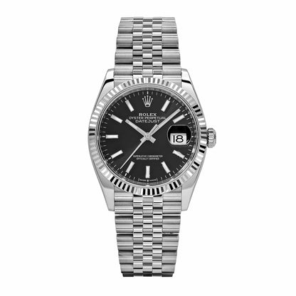2025 Watch Datejust 126234 White Gold Stainless Steel Black Dial Jubilee (2022)