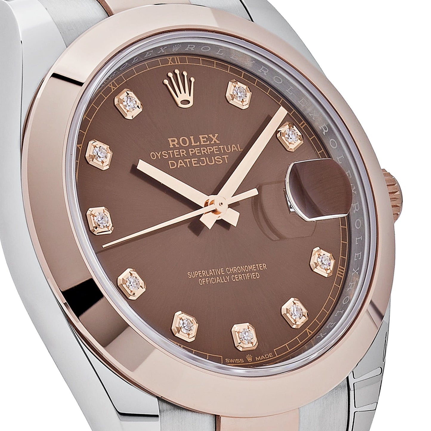 2025 Watch Datejust 126301 Rose Gold Stainless Steel Chocolate Diamond Dial (2023)