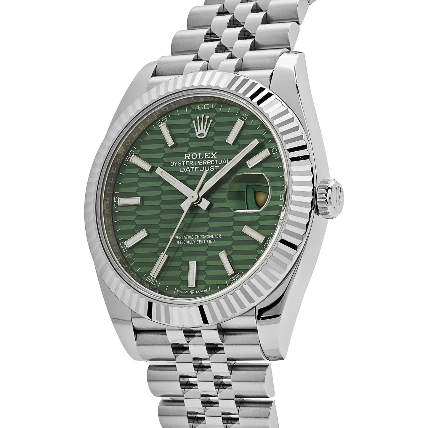 2025 Watch Datejust 126334 Stainless Steel Fluted Motif Green Dial Jubilee (2022)