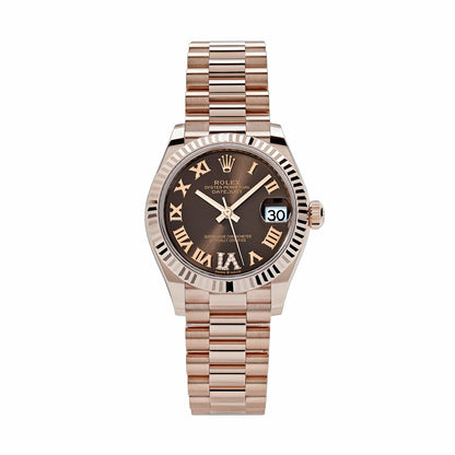 2025 Watch Datejust 278275 Rose Gold Diamond Chocolate Dial President (2022)
