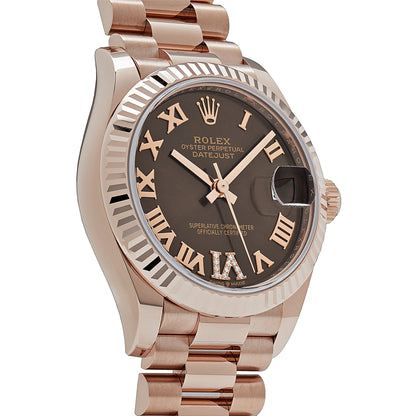 2025 Watch Datejust 278275 Rose Gold Diamond Chocolate Dial President (2022)
