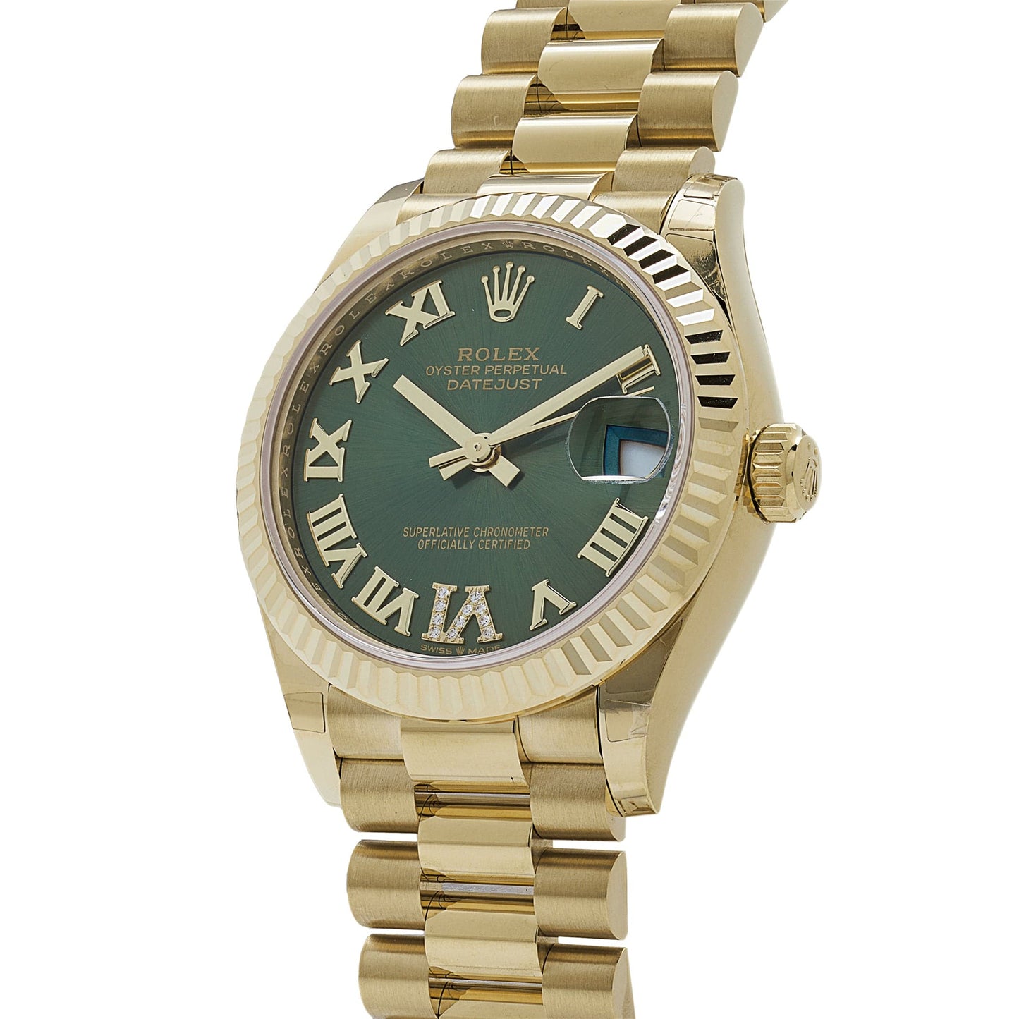 2025 Watch Datejust 278278 Yellow Gold Diamond Green Dial President (2023)