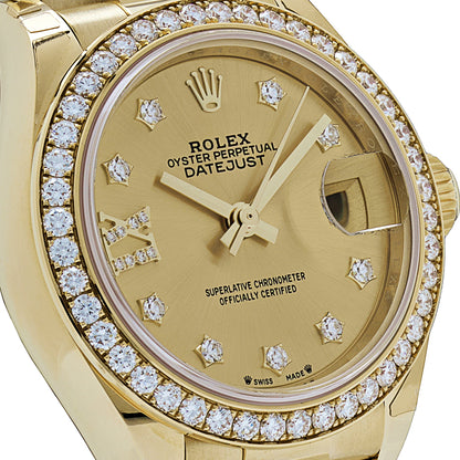 2025 Watch Datejust 279138RBR Yellow Gold Champagne Diamond Dial President (2022)